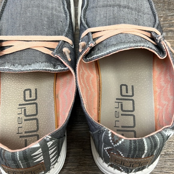 SOLD IN STORE Hey Dude WENDY BOHO Grey Sneakers Size 9 - Picture 5 of 7
